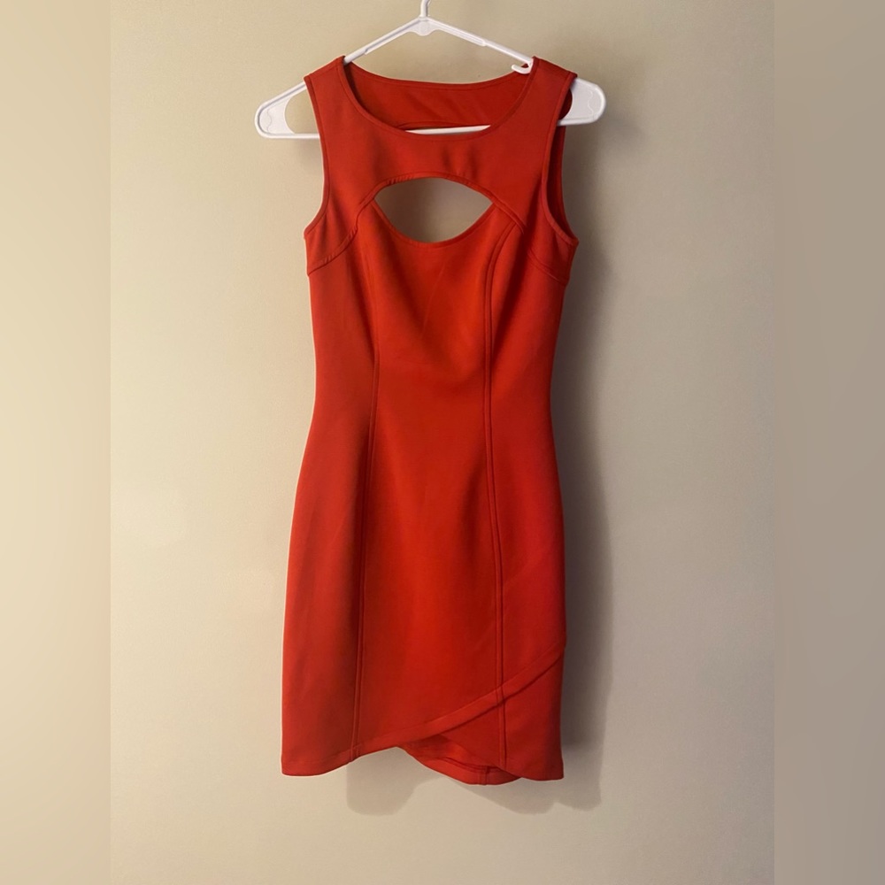 Guess Burnt Orange Cocktail Dress